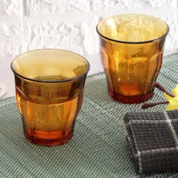 Duralex 'Picardie' Orange Glass 24 cm Tumbler (0.25 L) - Set of 6-image-47