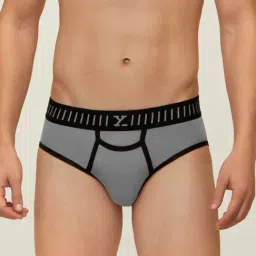 XYXX Light Grey & Black Intellisoft Antimicrobial Vibe Briefs-image-56