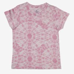 Kiddopanti Kids Light Pink Tie & Dye T-Shirt-image-80