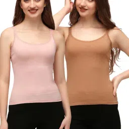 Soie Brown & Pink Camisole - Pack of 2-image-45