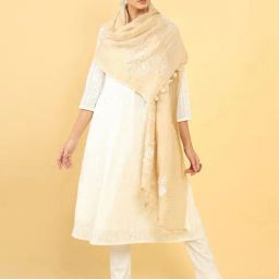 Soch Beige Linen Embroidered Dupatta-picture-17