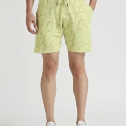 Pepe Jeans Pistachio Green Regular Fit Printed Shorts-image-79