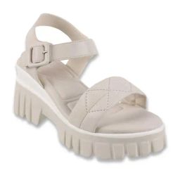 Mochi Women's Beige Ankle Strap Sandals-picture-47