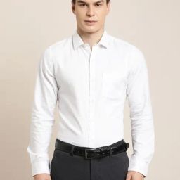 Turtle White Cotton Slim Fit Printed Shirt-image-10