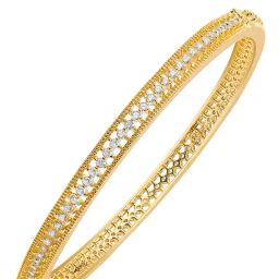 Zavya Golden Glow Gold Plated 925 Sterling Silver Bangles-image-23