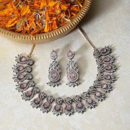 Zeneme Rose Gold Plated Jewellery Set-37