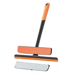 DeoDap Plastic Black & Orange 3-in-1 Rotatable Double Side Design Cleaning Brush Glass Wiper, 6087-picture-13