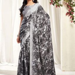HERE&NOW Ethnic Motifs Printed Saree With Blouse Piece-picture-18
