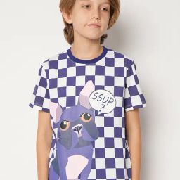 Jack & Jones Junior Purple Checks T-Shirt-picture-17