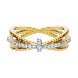 EMORI 14k Yellow Gold Lab Grown Diamond Statement Ring for Women-7