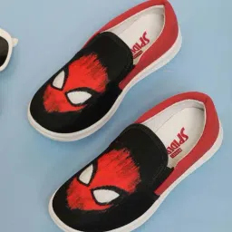 Kidsville Kids Boys Spiderman Printed Black/Red Shoes-image-32