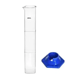 ABGIL Color Comparison Nessler Cylinder 100 ml Flat Bottom with Plastic Stand, NCY-197-04-11