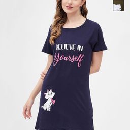 Dreambe Women 2 Printed Extended Sleeves Applique T-shirt-picture-29