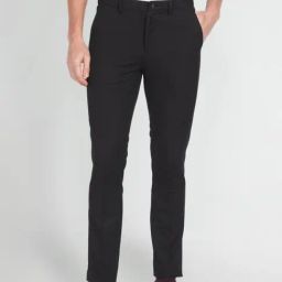 Arrow New York Black Slim Fit Checks Trousers-image-13