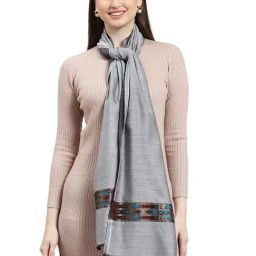 Monte Carlo Grey Printed Stole-picture-0