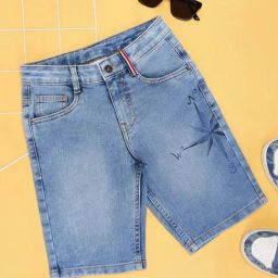 Pantaloons Junior Kids Blue Grass Cotton Regular Fit Short-image-14