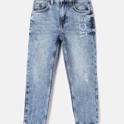 United Colors of Benetton Blue Pure Cotton Straight Fit Jeans-image-35