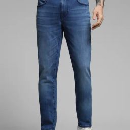 Jack & Jones Blue Cotton Skinny Fit Jeans-image-85