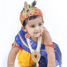 itsmycostume Boys Krishna Dress Costume Set with Accessories-17