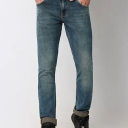 Spykar Blue Cotton Slim Fit Jeans-image-48