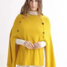 RAREISM Mustard Cotton Solid Three-Quarter Sleeves Sweater-picture-47