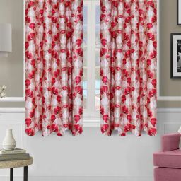 Romee Beige Polyester Floral Curtains and Sheers-image-2