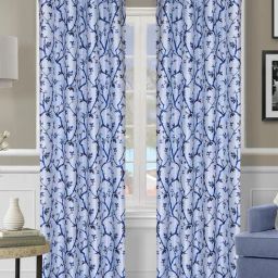 Romee Blue Polyester Floral Curtains and Sheers-image-95