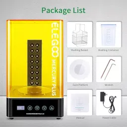 ELEGOO Mercury Plus 2.0 Wash And Cure Station Upgraded 2 In 1 Design Washing Uv Resin Curing Machine, Multicolor image 5