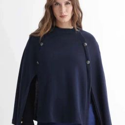RAREISM Navy Cotton Solid Three-Quarter Sleeves Sweater-40
