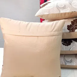 Real Desi White & Brown 5 Piece Floral Printed Saquare Cushion Covers-image-58