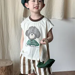 LULU & SKY Boys Printed Pure Cotton T-shirt With Shorts-picture-18