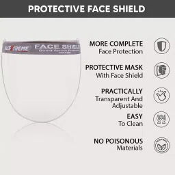 Allextreme 2000 Micron Reusable Face Shield with Adjustable Elastic Strap EX2000S1 image 2
