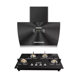 Maplin VC90 1400CMH 90cm Black Voice Control Glass Kitchen Chimney & GH04 4 Burner Gas Cooktop Combo-picture-25