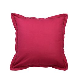 SWAYAM Magenta Set of 5 Solid Square Cushion Covers image 2