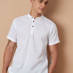 Melange by Lifestyle Men Embroidered Thread Work Kurta-image-91