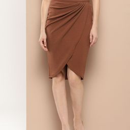 Chemistry Tulip Hem Above Knee Wrap Skirt-picture-13