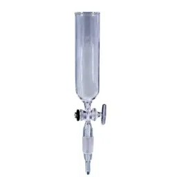 ABGIL Dropping Funnel Open Top Cylindrical with Glass Stopcock 2 L Transparent Borosilicate Glass, FD-411-GS-07-17