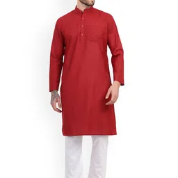 Sadree Band Collar Long Sleeves Straight Kurta With Trouser-picture-44