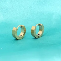 FIMBUL Gold-Plated Circular Hoop Earrings-18