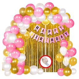 Bubble Trouble Birthday Decoration Kit for Girls Pink - Pack of 34-image-1