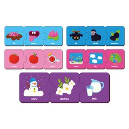 MiniLeaves Mix and Match Colour Matching Wooden Jigsaw Puzzle Series 2 Set of 5 - 3 Pieces each-74