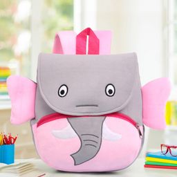Babyhug Elephant Shaped Soft Toy Bag - 11 Inches-image-24