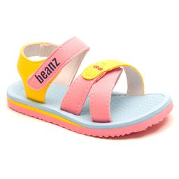 Beanz Unisex Colour Block Strap Velcro Closure Sandals - Multi Colour-image-5