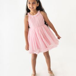 A Little Fable Sleeveless Floral Detailed Gathered Dress - Pink-image-94