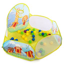 Babyhug Jump & Joy Jungle Animal Activity Ball Pool 50 Balls - Yellow-12