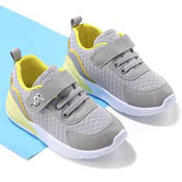 Cute Walk by Babyhug Velcro Closure Sneakers With Animal Print Detailing - Grey-image-7