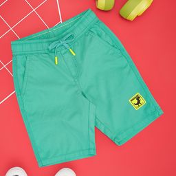 Pantaloons Junior Cotton Solid Shorts - Teal Blue-picture-16