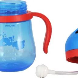 Mini bee Straw Sipper w Weighted Straw& Twin Handle- Swipe N Sip-9
