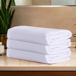 Kuber Industries White 3 Pieces 260 GSM Cotton Bath Towels-image-19