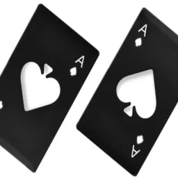 2 Pcs Poker Card Bottle Opener | Bottle Opner | Casino Poker Bottle | Steel (Pack of 2) Bottle Opener-image-33
